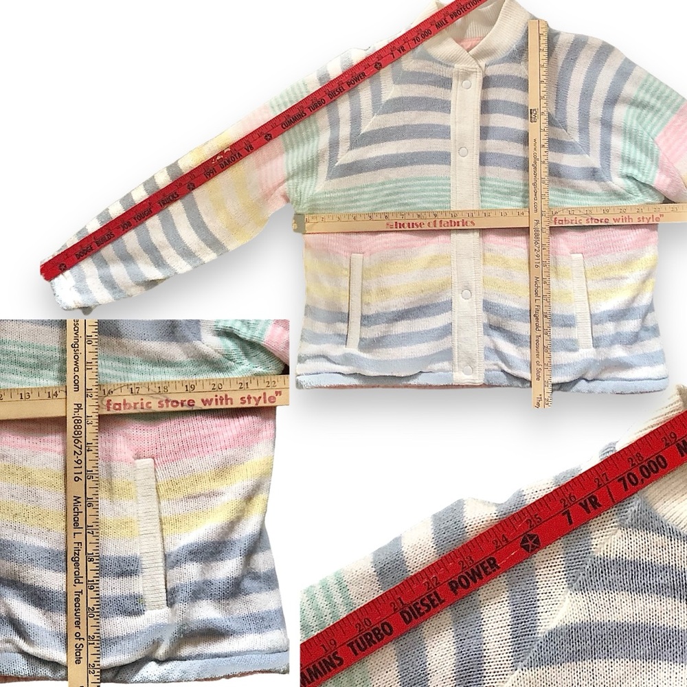Vintage R. Ross Reversible Knit & Woven Sweater Jacket Size Large - Picture 11 of 11